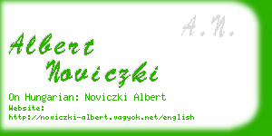 albert noviczki business card